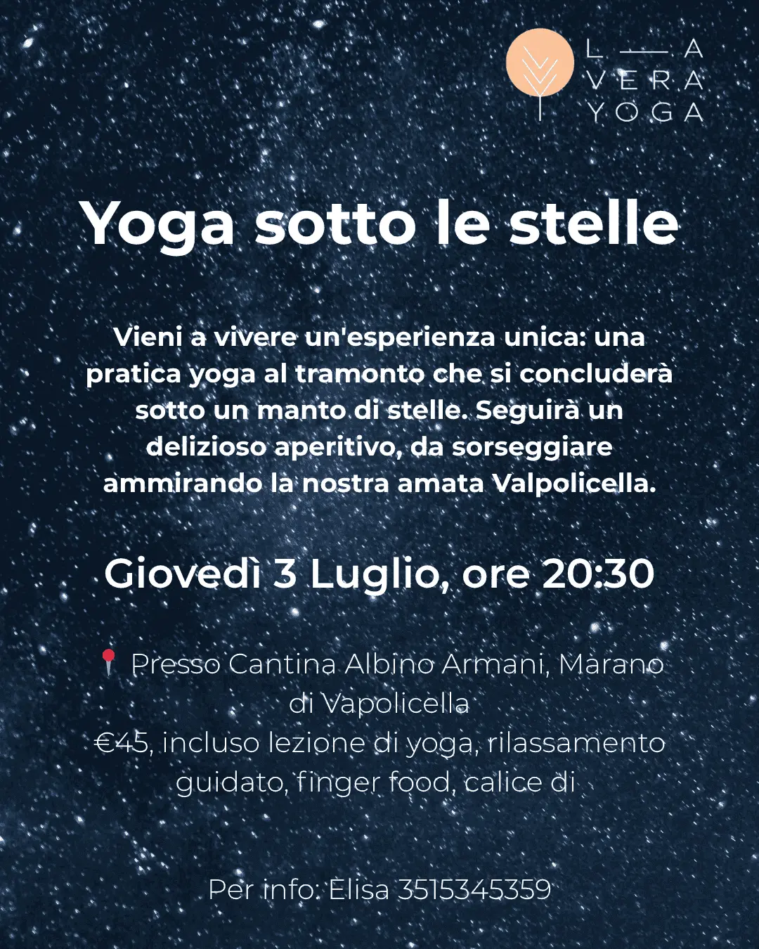 Yoga Sotto le Stelle – Cantina Albino Armani